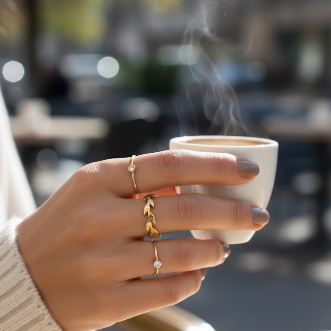 Everleaf Silver Titanium Ring