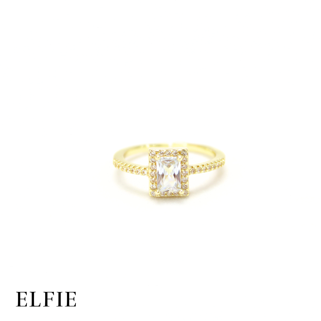 Square Diamond 18K Ring