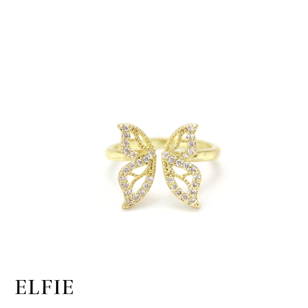 Gold Open Butterfly 18K Ring