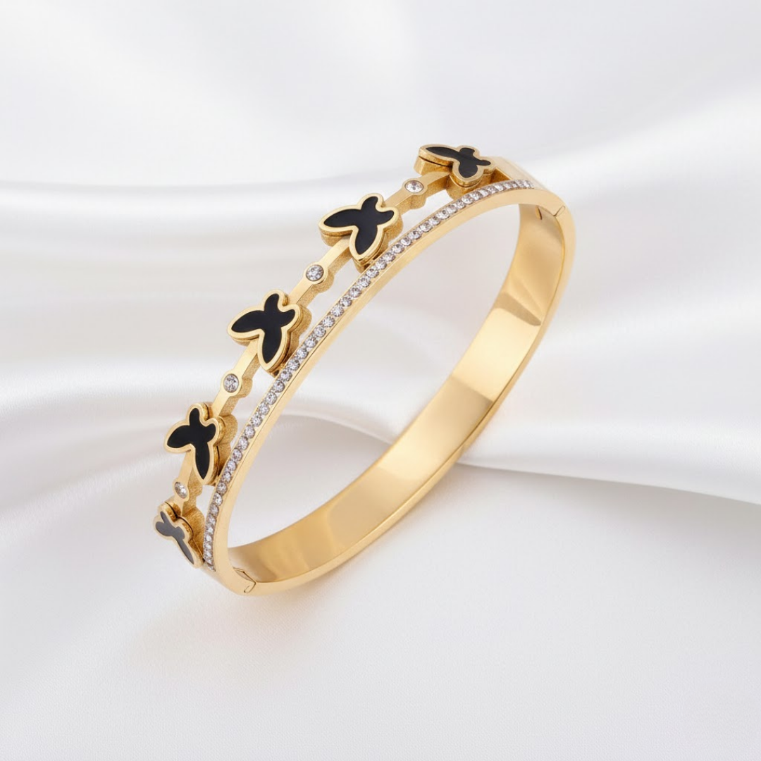 Papillon Link Gold Titanium Bangle