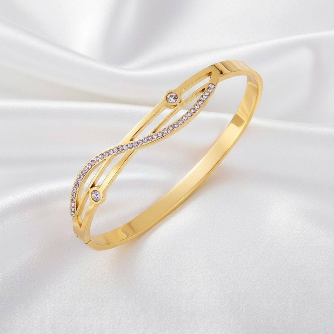 Velisa Gold Titanium Bangle