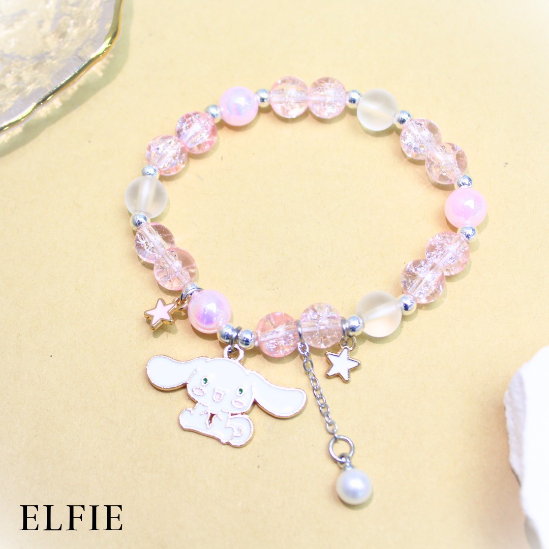 Happy Rabbit Extended Pearl Glass Bracelet