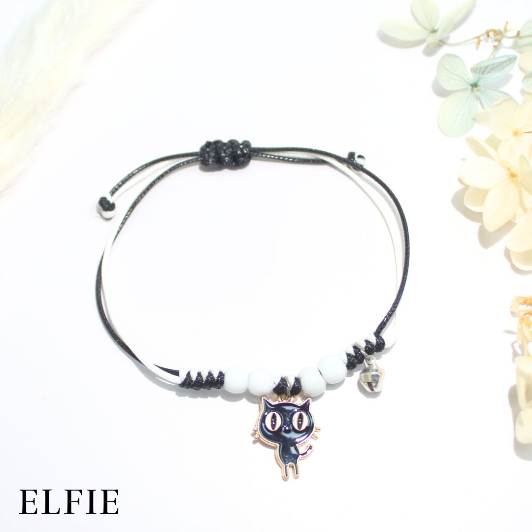 Black Kitten Ceramic Bracelet