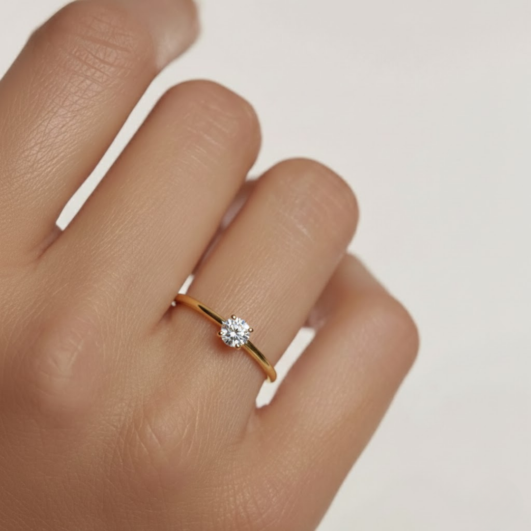 Cleo Rose Gold Titanium Ring