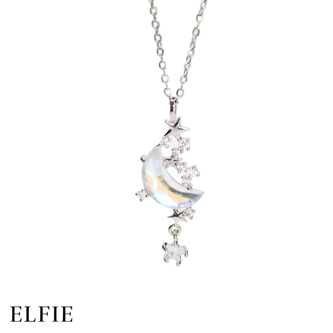 Stellar Moon Silver Titanium Necklace