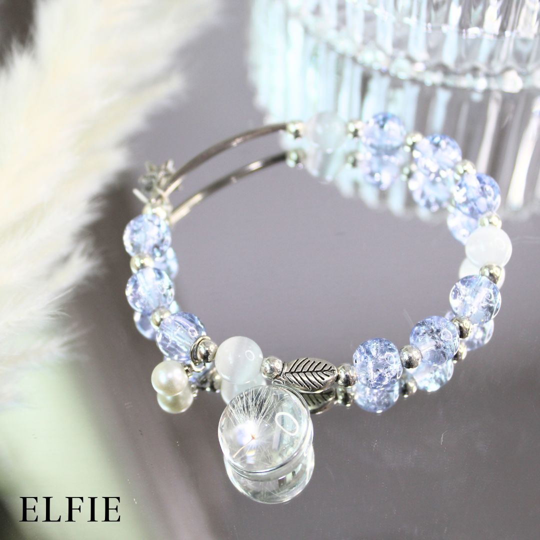 Crystal Clear Fur Glass Bracelet