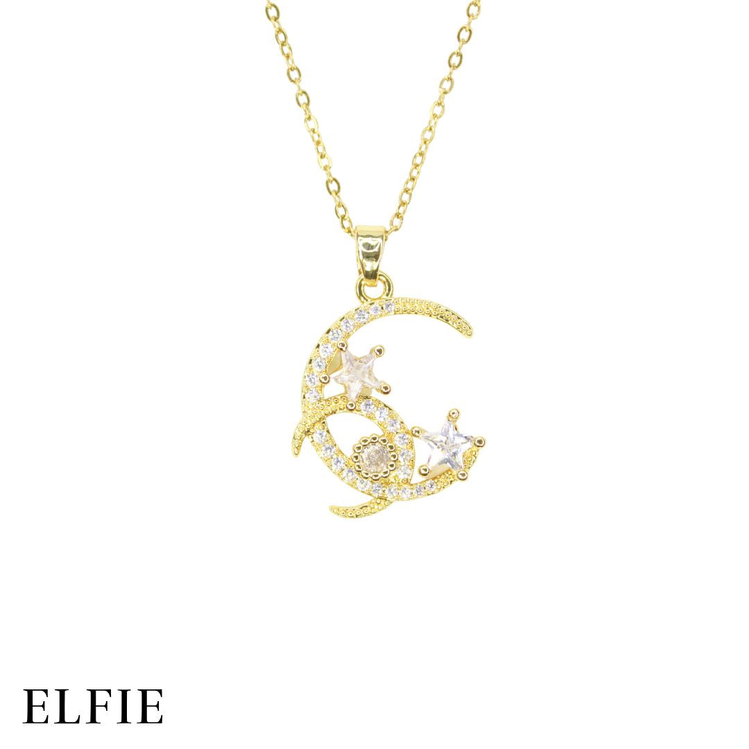 Crystal Stars Titanium Necklace