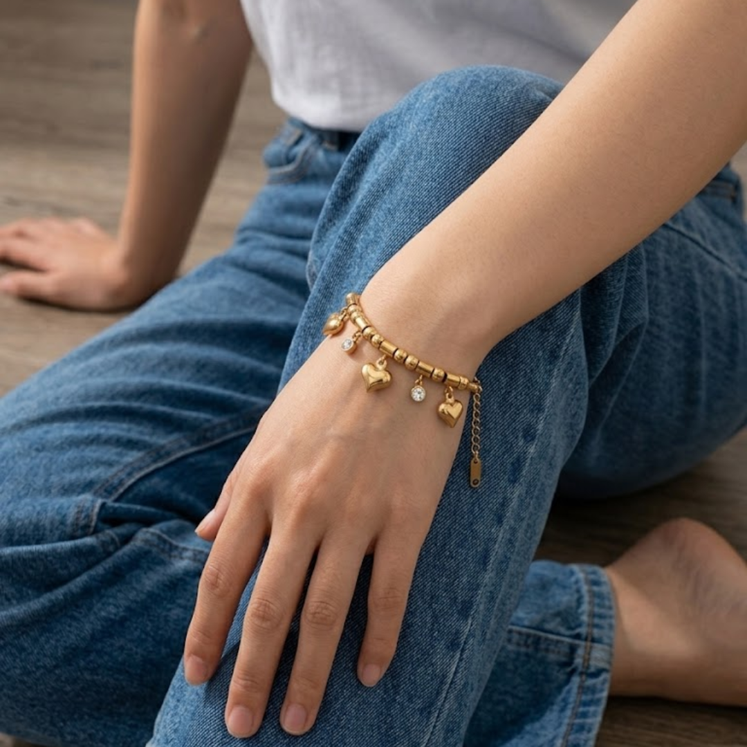 Cupid's Keepsake Titanium Bracelet