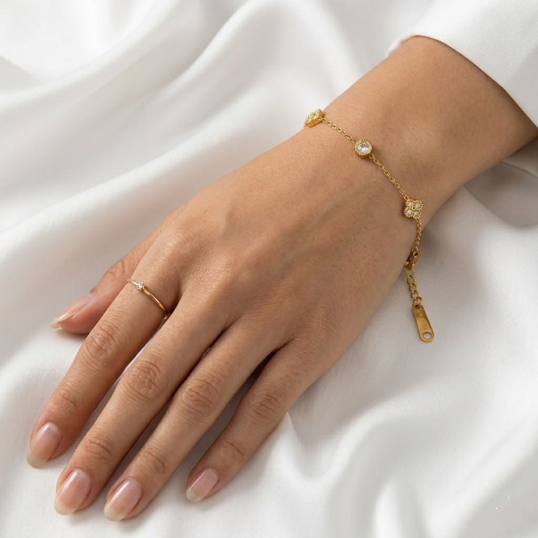 Eclisse Pavea Gold Titanium Bracelet