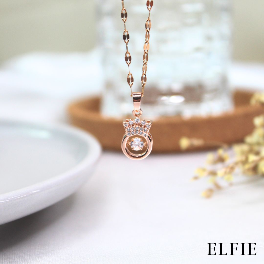 Golden Crown Titanium Necklace