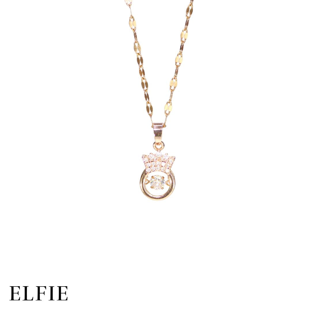 Royale Crown Rose Gold Titanium Necklace