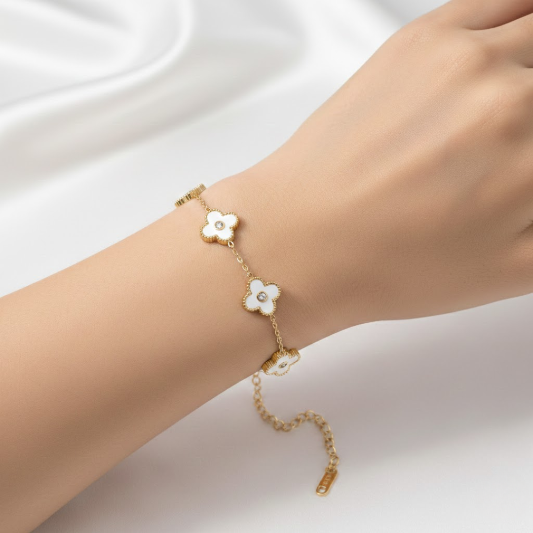 Historia Charm Gold Black Titanium Bracelet