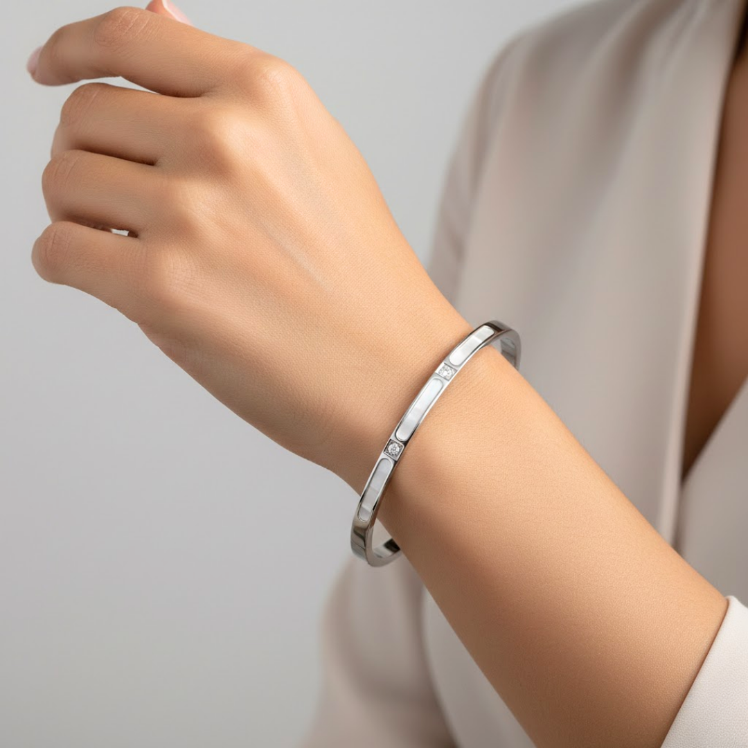 Linea Rose Gold Titanium Bangle