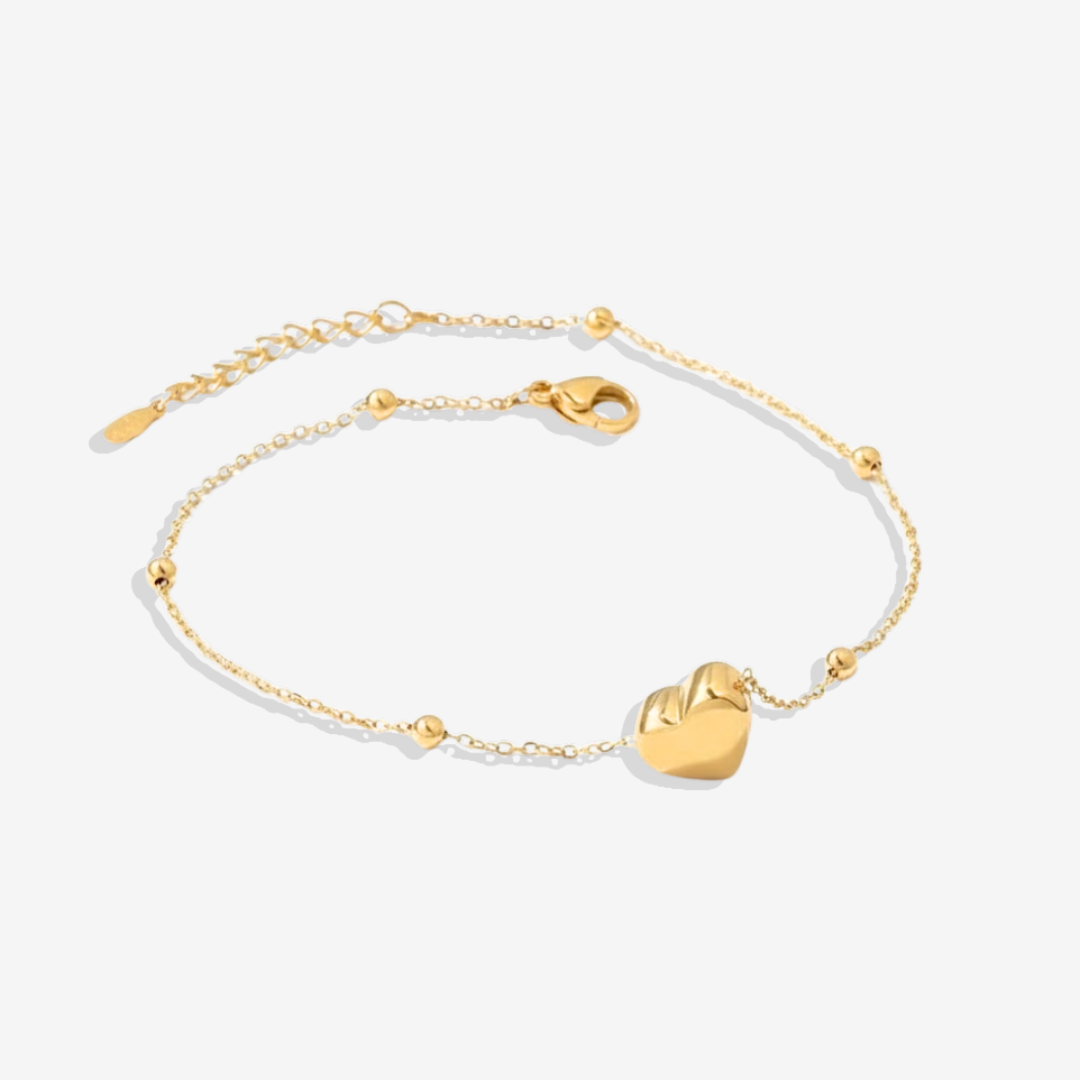 Lune Heart Gold Titanium Bracelet