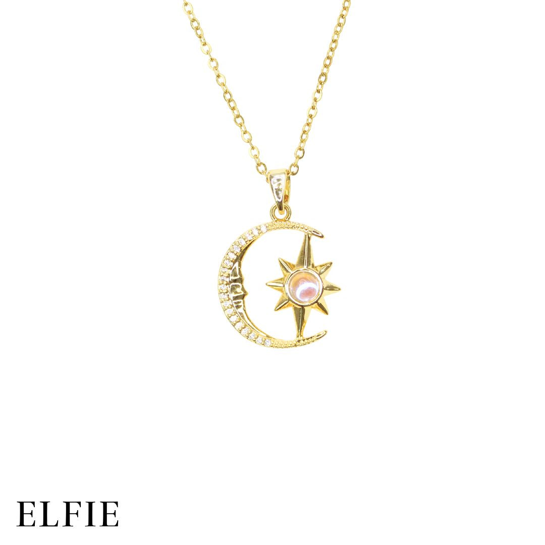 Moon Light Pendant Titanium Necklace