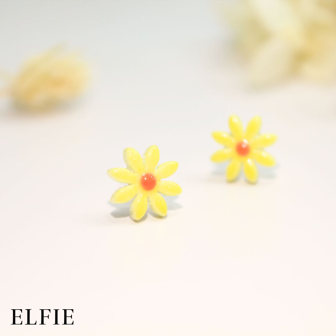 Yellow Daisy Stud Earring