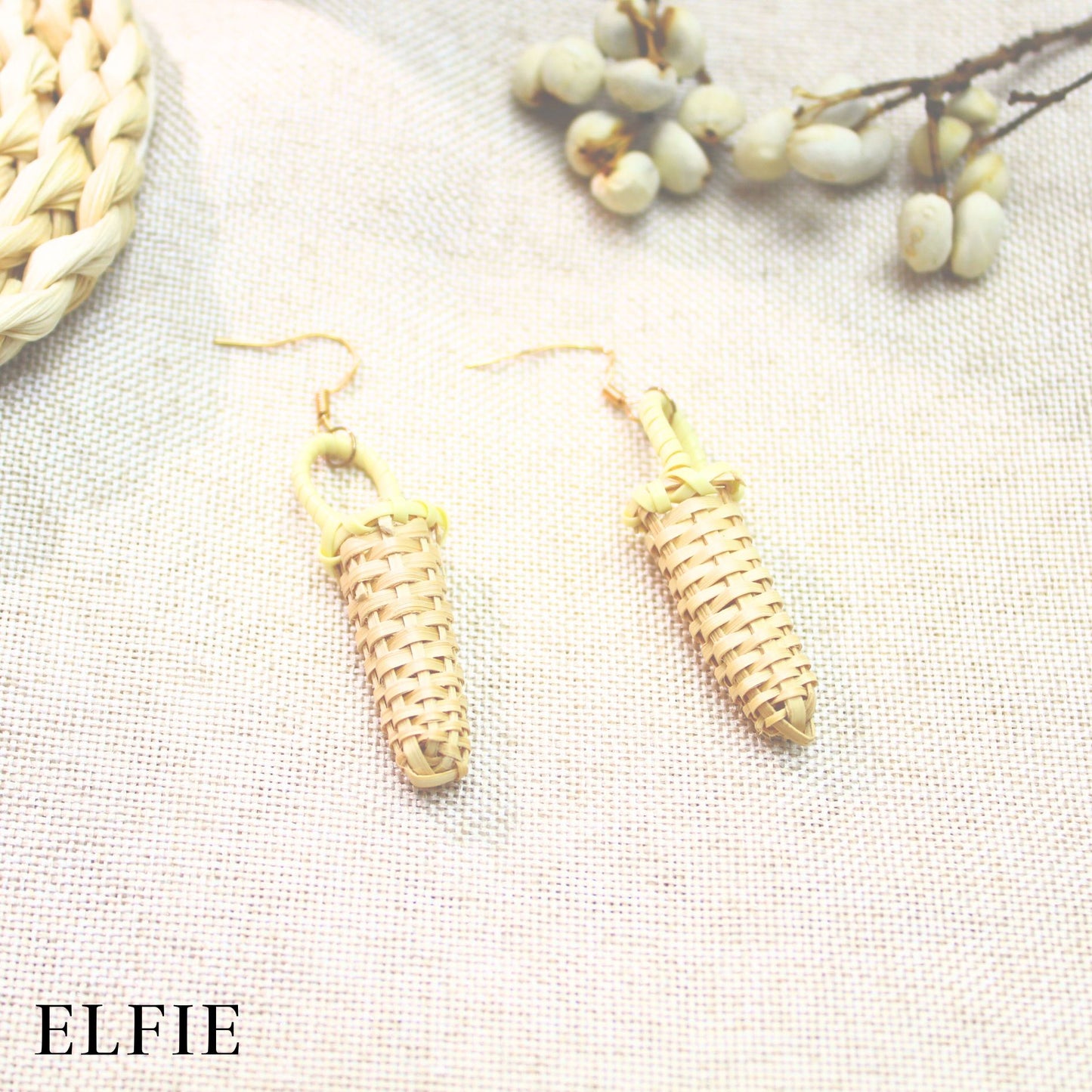 Rattan Basket Earring