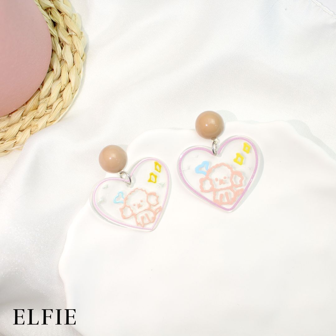 Puppy Heart Big Stud Earring