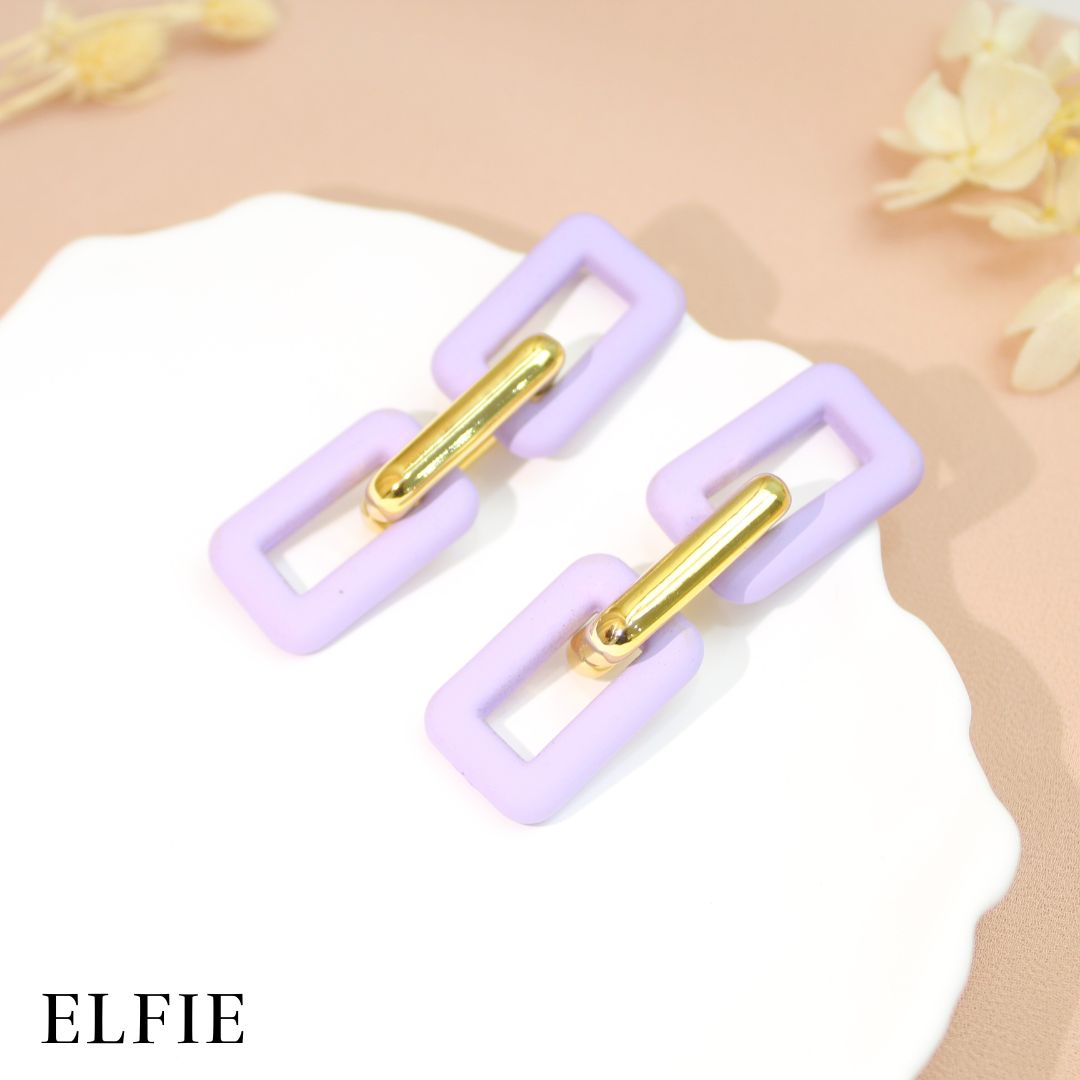 Joined Drop Stud Earring