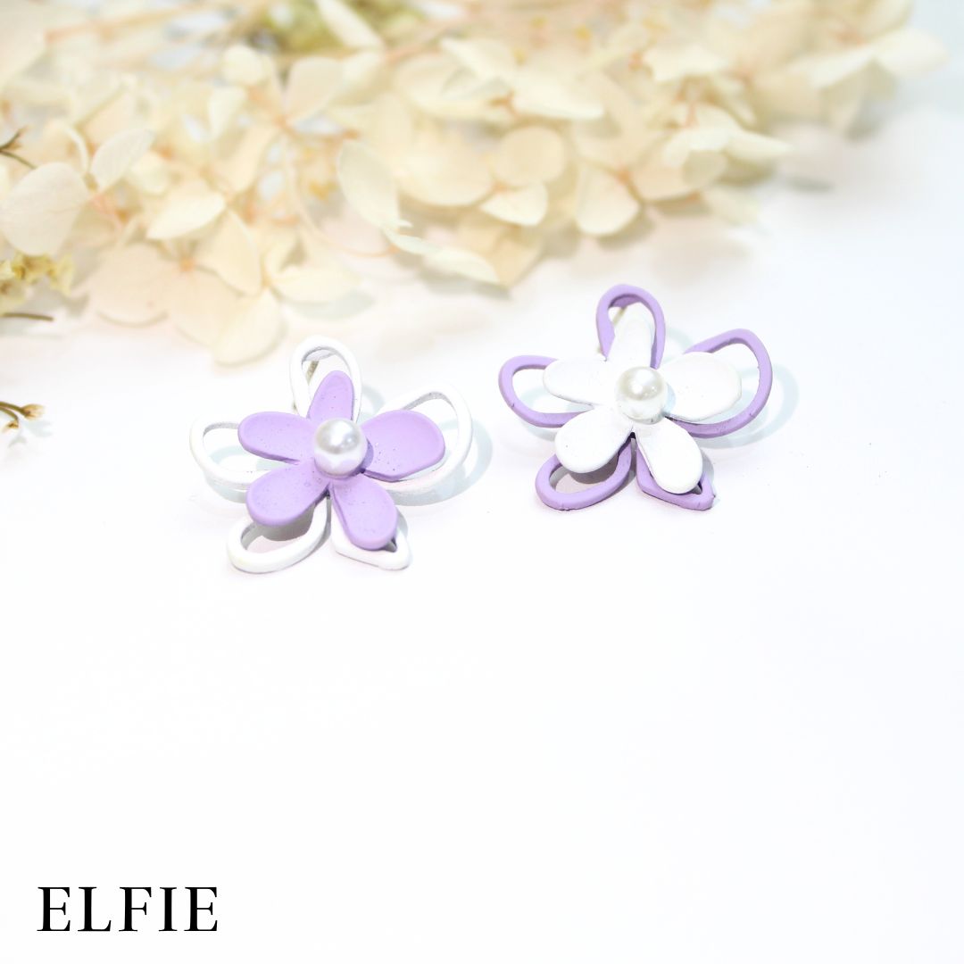Flower Pearl Stud Earring
