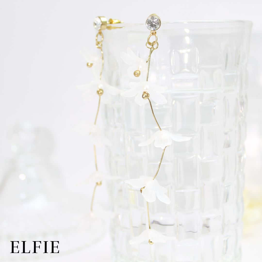 Flower Pearl Pendant Drop Earring