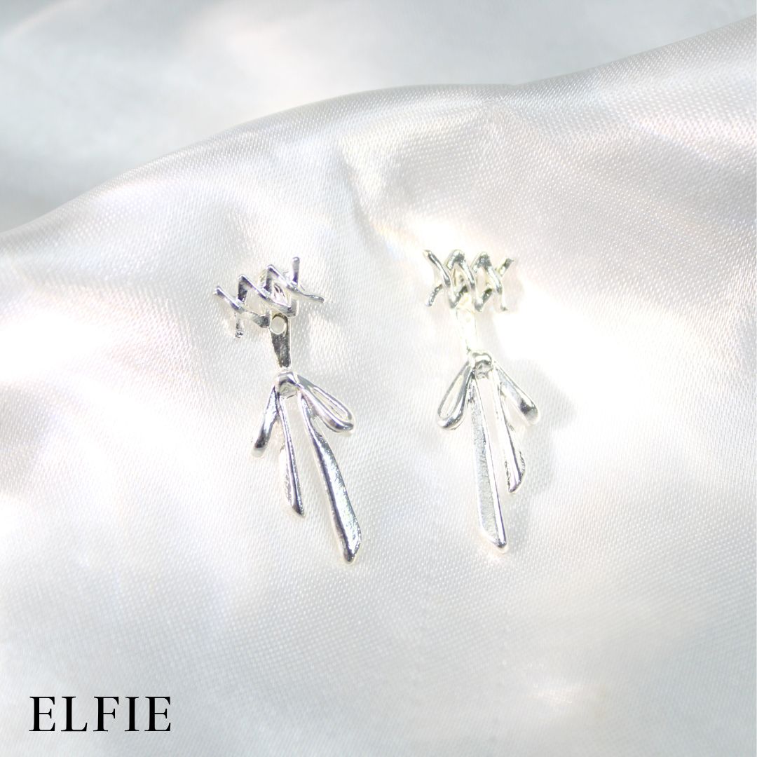 Silver Liquid Stud Earring