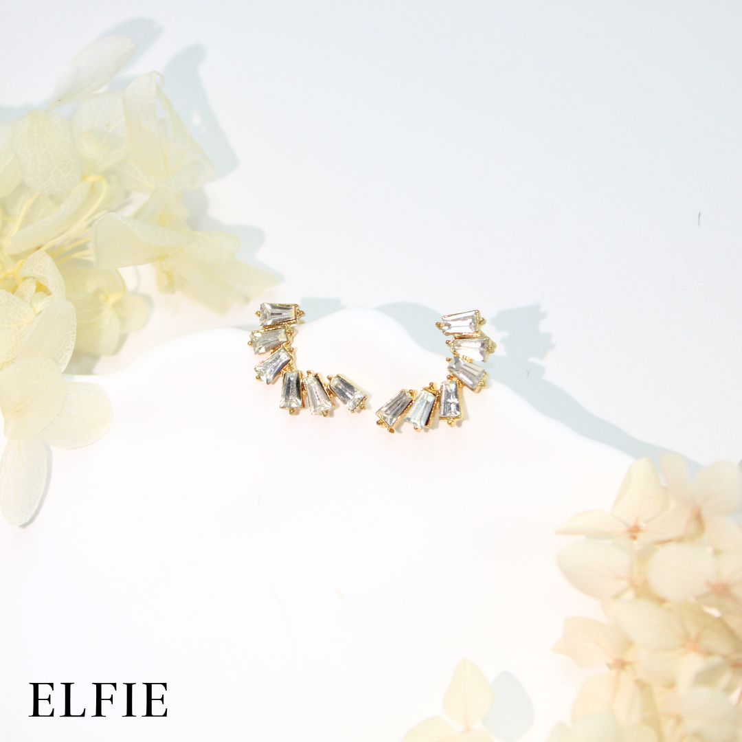 Joined Crystal Stud Earring