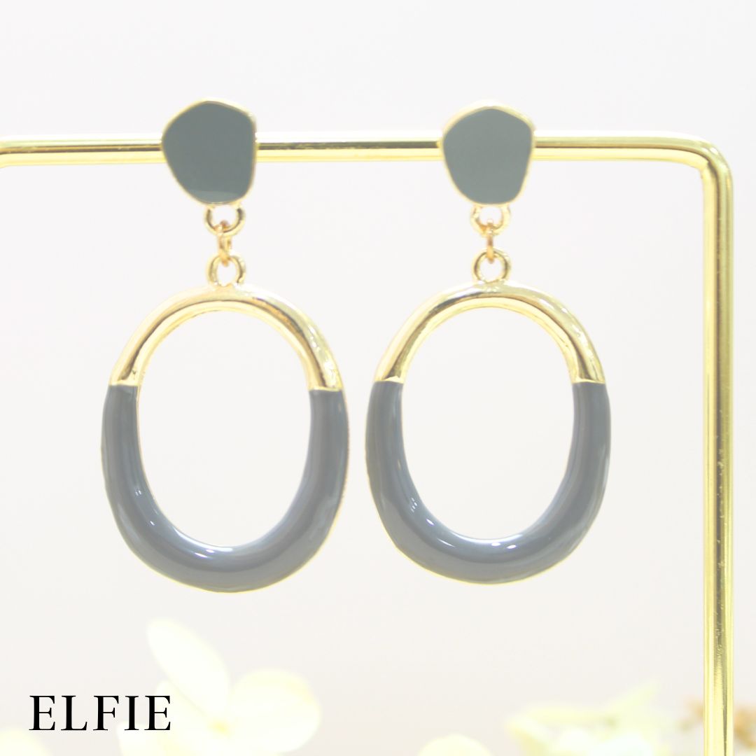 Mix Grey Element Stud Earring