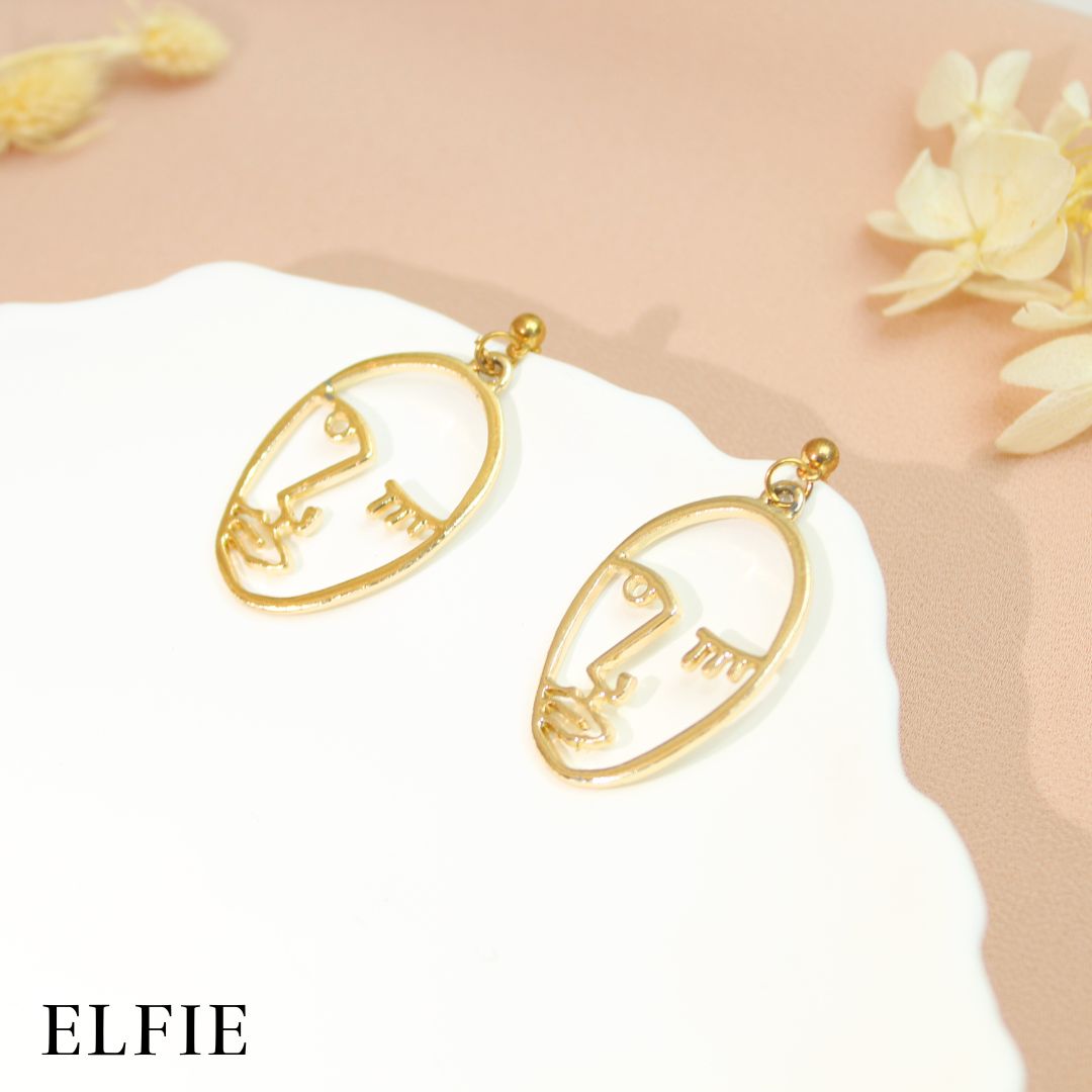 Picasso Face Stud Earring