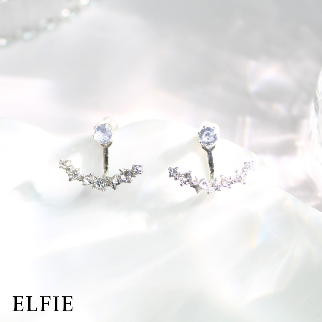 Diamond Ship Hook Stud Earring