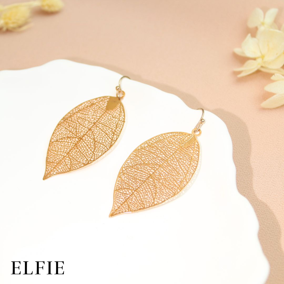 Rose Gold Bay Leaf Earring