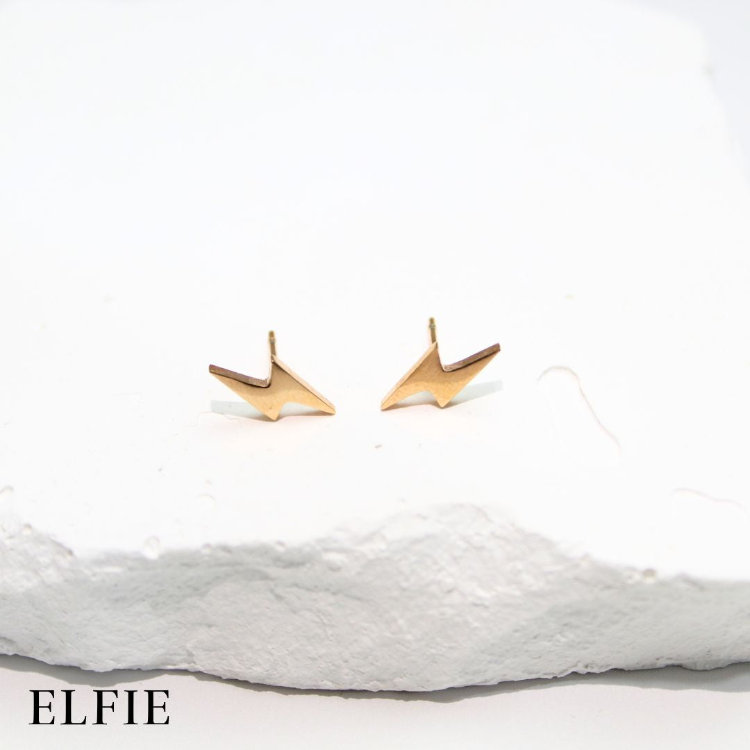 Golden Titanium Stud Earring