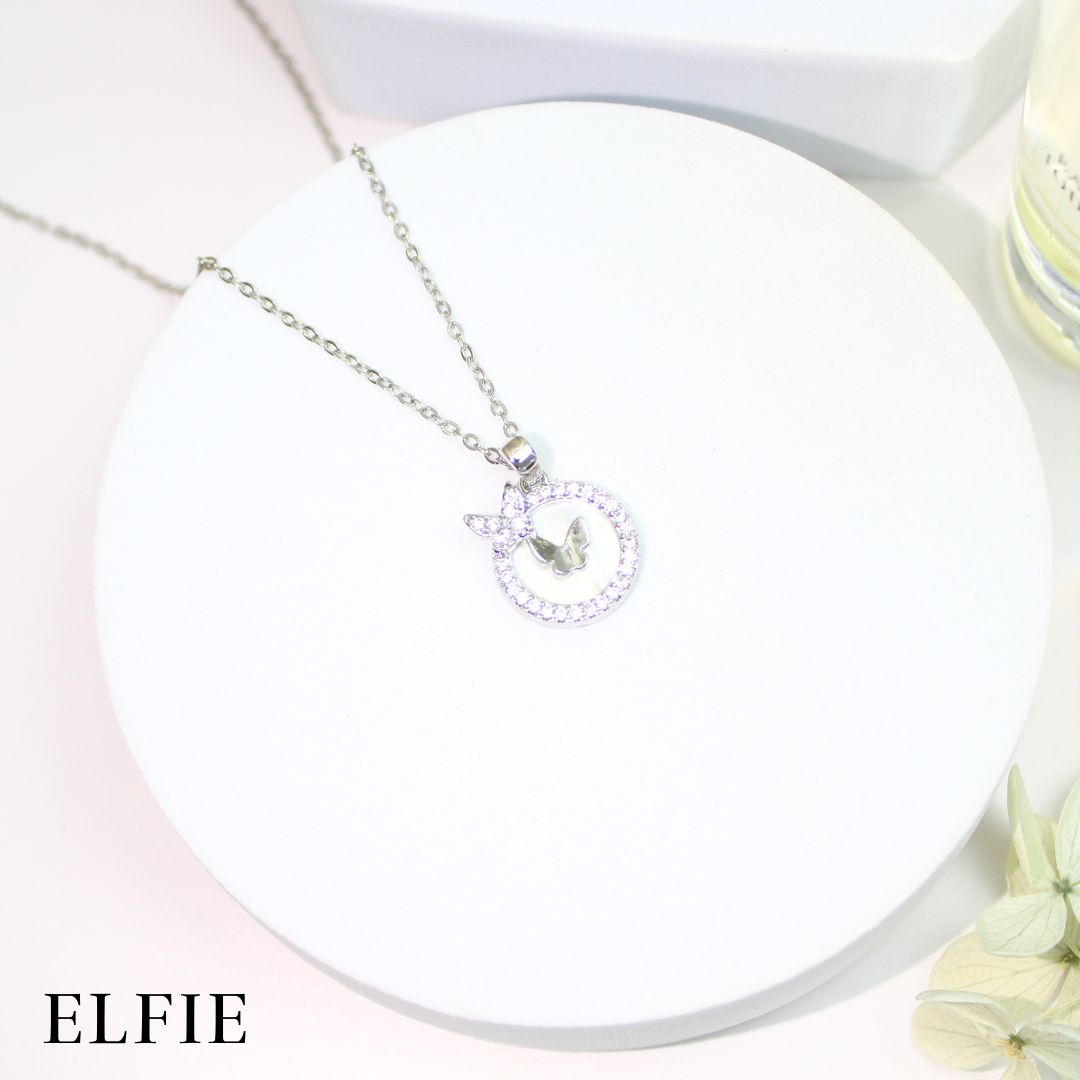Butterfly Crystal Titanium Necklace
