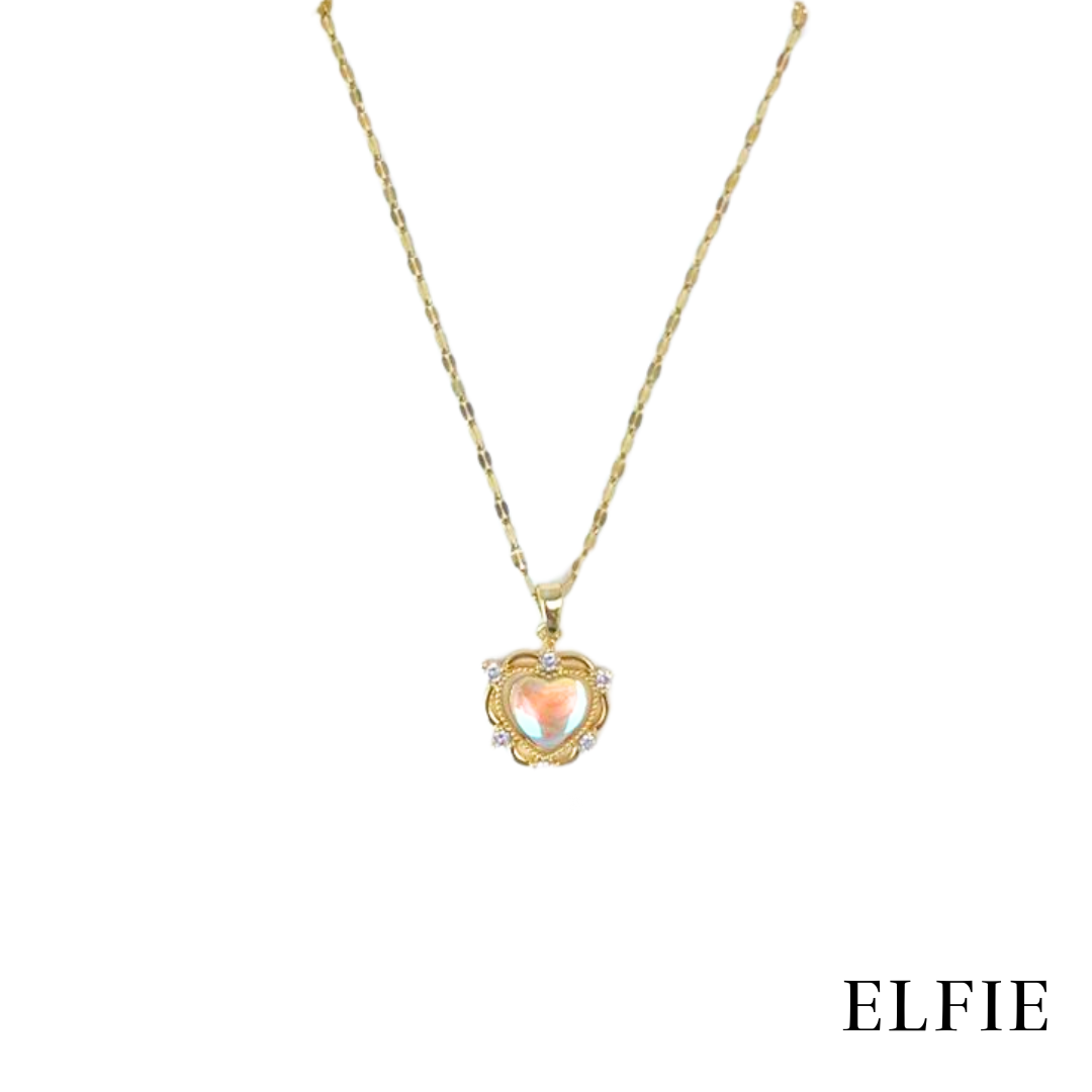 Golden Love Diamond Titanium Necklace