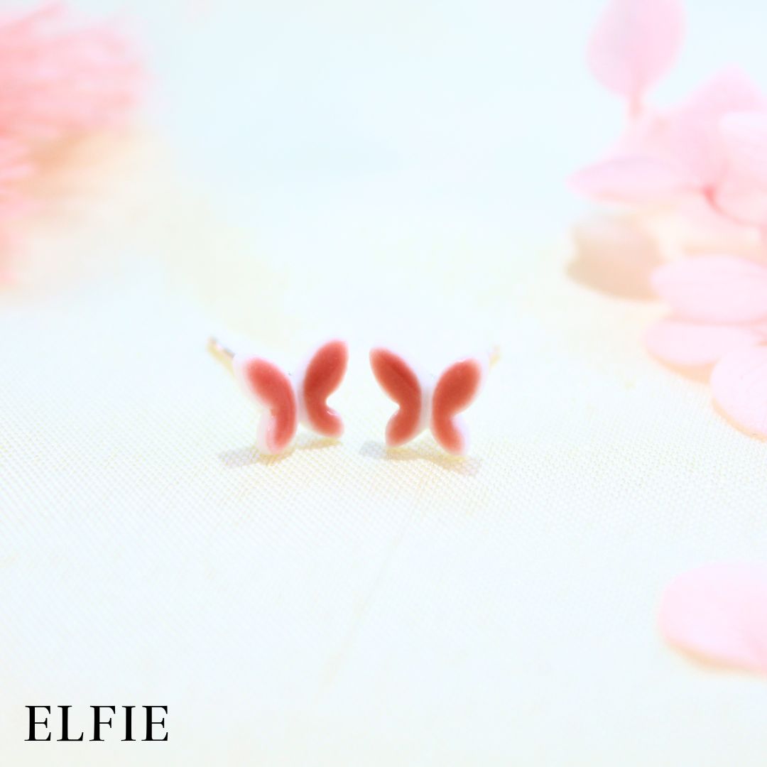 Passion Red Butterfly Stud Earring