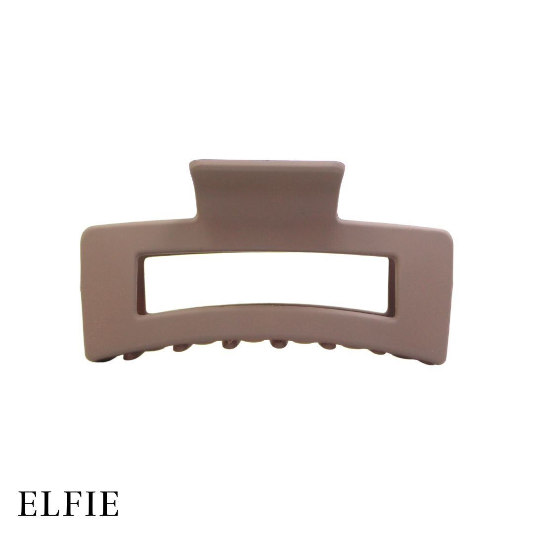 Matte Brown Square Hair Claw