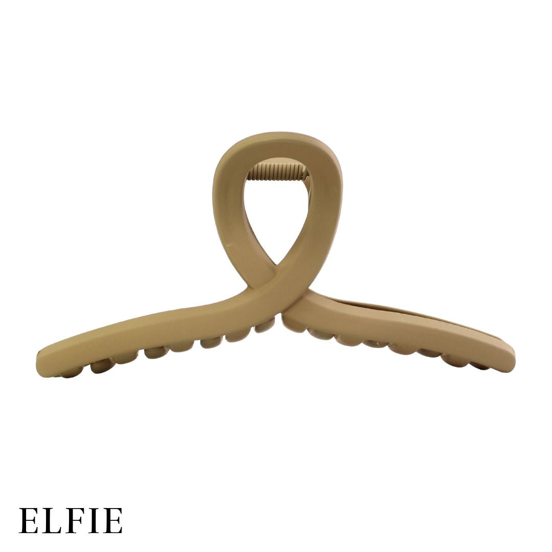 Matte Brown S Curved Hair Claw