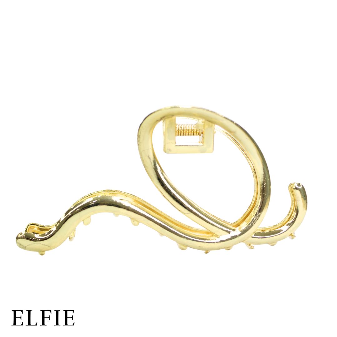 Irregular Q Alphabet Metal Hair Claw