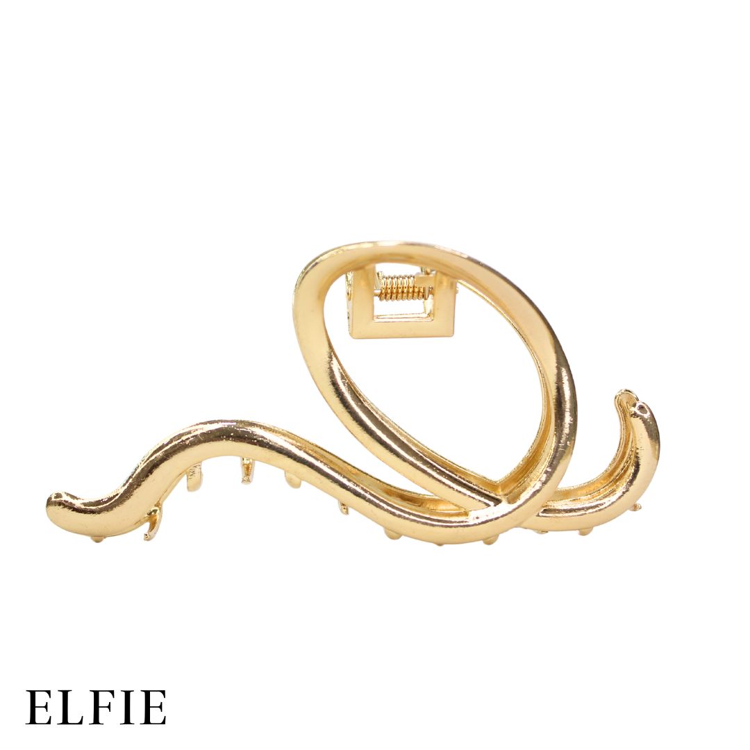 Irregular Q Alphabet Metal Hair Claw