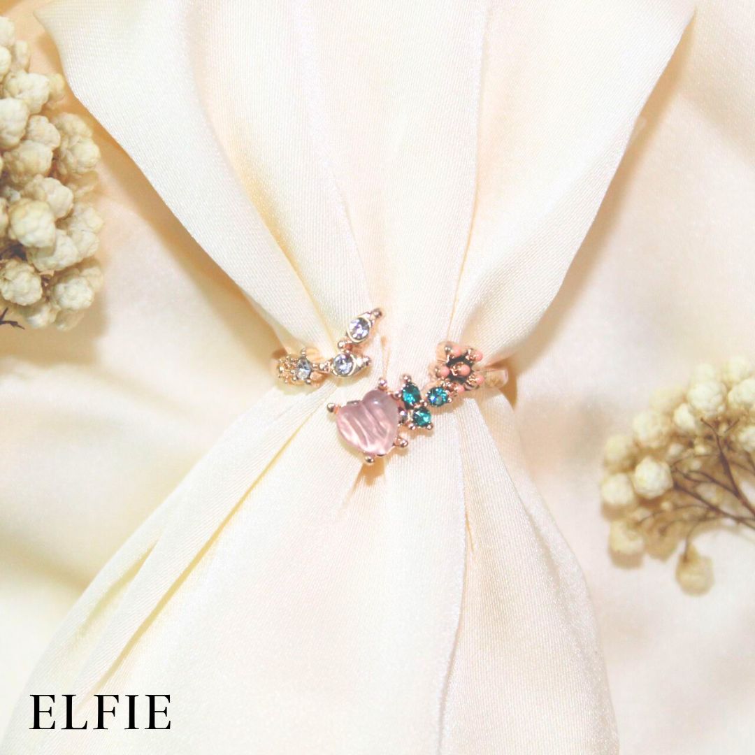 Eternity Hearpie Adjustable 18K Gold Plated Ring