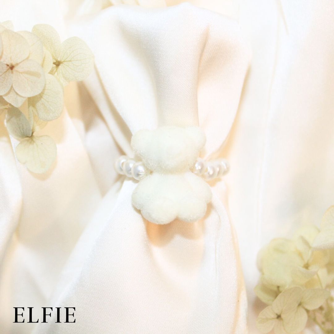 White Teddy Pearl 18K Ring