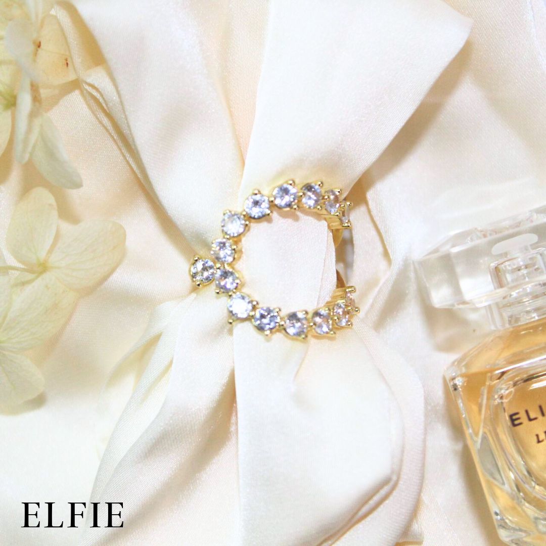 Zirconia Adjustable Gold Plated 18K Ring