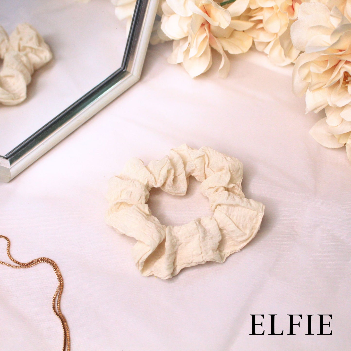 Spring Pastel Cotton Scrunchie