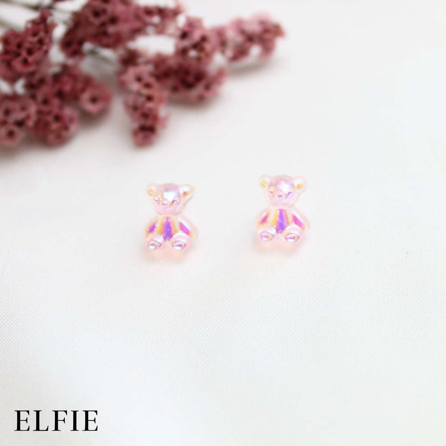 Rose Gold Gummy Bear Stud Earring