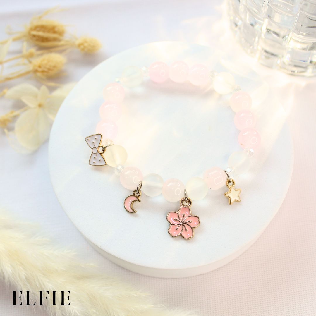 Sakura Crystal Pearl Glass Bracelet