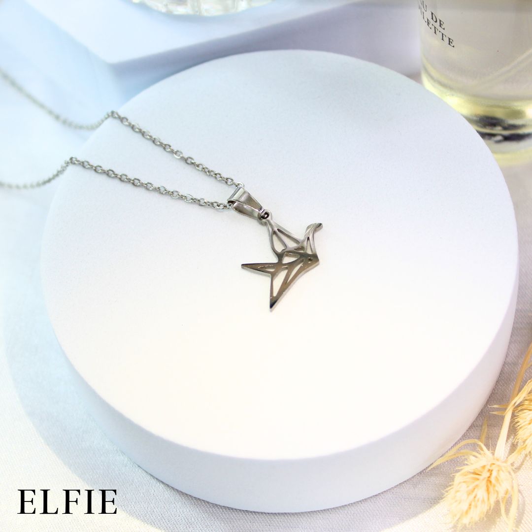 Silver Origami Titanium Necklace