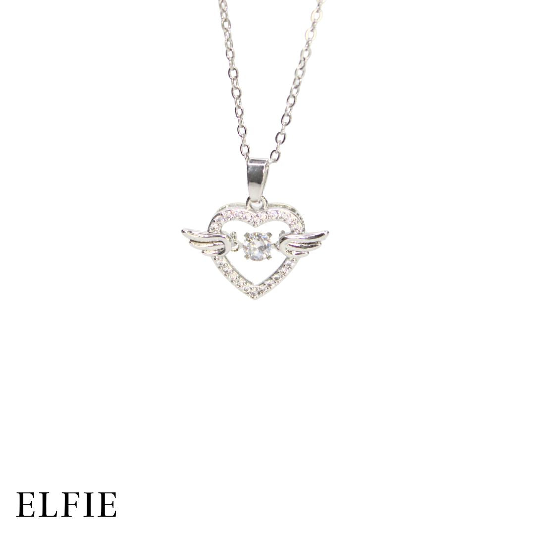 Silver Wing Of Love Titanium Necklace