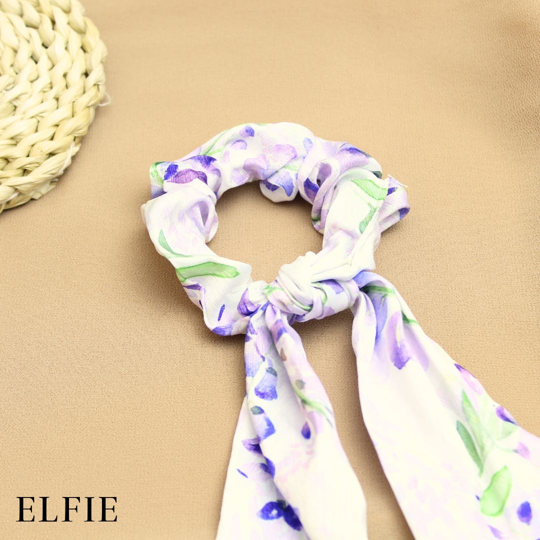 Classic Floral Scarf Hair Tie