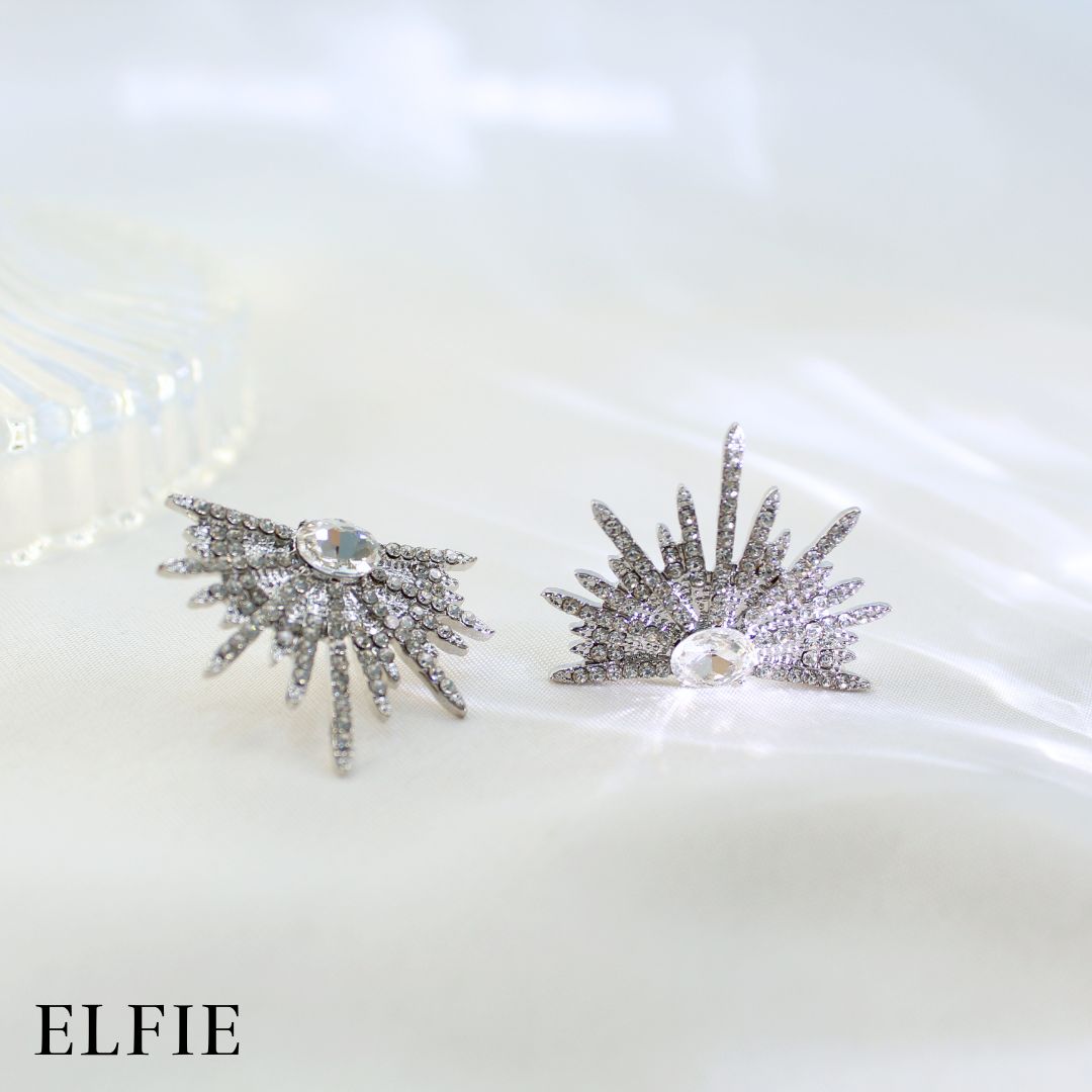 Titanium Silver Diamond Stud Earring