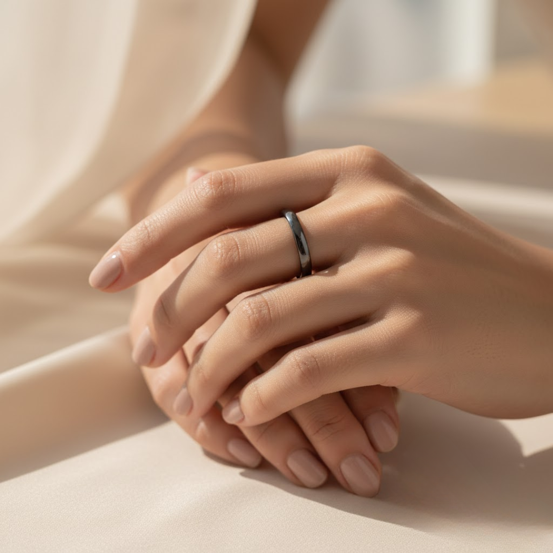 Blackround Titanium Ring